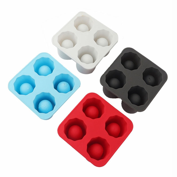 Four Hole Ice Cup Silicone Mold Compartment Cylindrical Coke Whiskey Ice Cube Maker Mold(Red) - Food Molds by PMC Jewellery | Online Shopping South Africa | PMC Jewellery