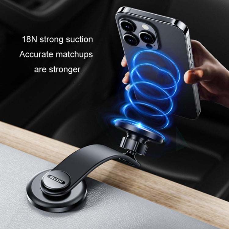 JIAGU Car Suction Cup Type Magsafe Mobile Phone Bracket Telescopic Instrument Panel Car Navigation Rack(Black) - Car Holders by JIAGU | Online Shopping South Africa | PMC Jewellery | Buy Now Pay Later Mobicred