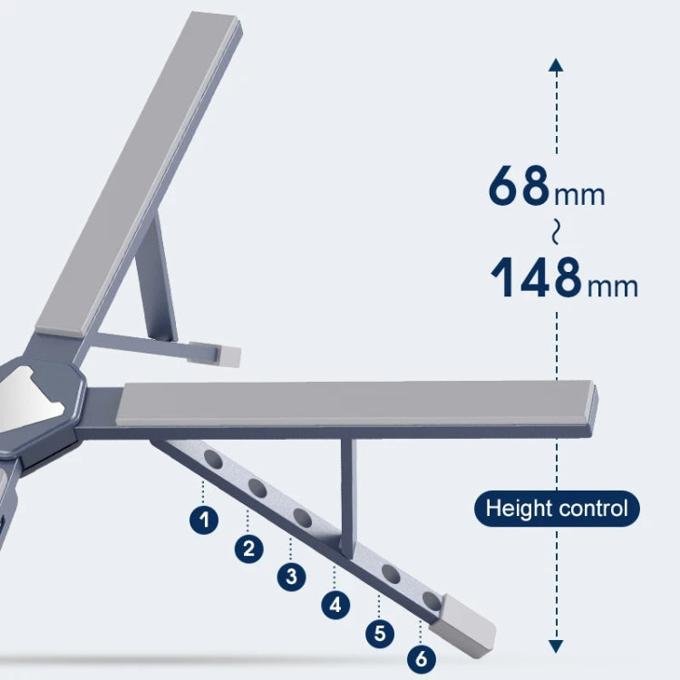 XY-1 5-In-1 Laptop Docking Station Stand Increased Folding Heat Dissipation HUB Bracket(Silver) - Laptop Stand by PMC Jewellery | Online Shopping South Africa | PMC Jewellery | Buy Now Pay Later Mobicred