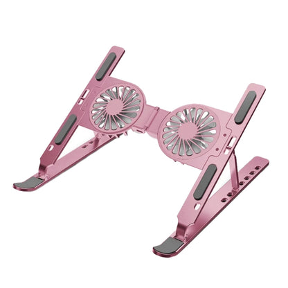 C9 Pro RGB Ambient Light Foldable Fan Cooling Laptop Aluminum Alloy Heightening Stand, Color: Pink - Laptop Stand by PMC Jewellery | Online Shopping South Africa | PMC Jewellery | Buy Now Pay Later Mobicred