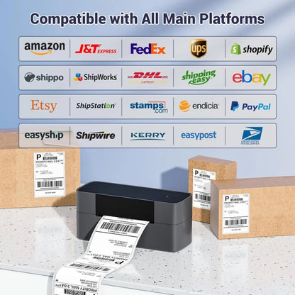 Phomemo PM245-BT Bluetooth Shipping Label Printer Support Labels Width  1- 4.6 Inch(US Plug) - Printer by Phomemo | Online Shopping South Africa | PMC Jewellery | Buy Now Pay Later Mobicred