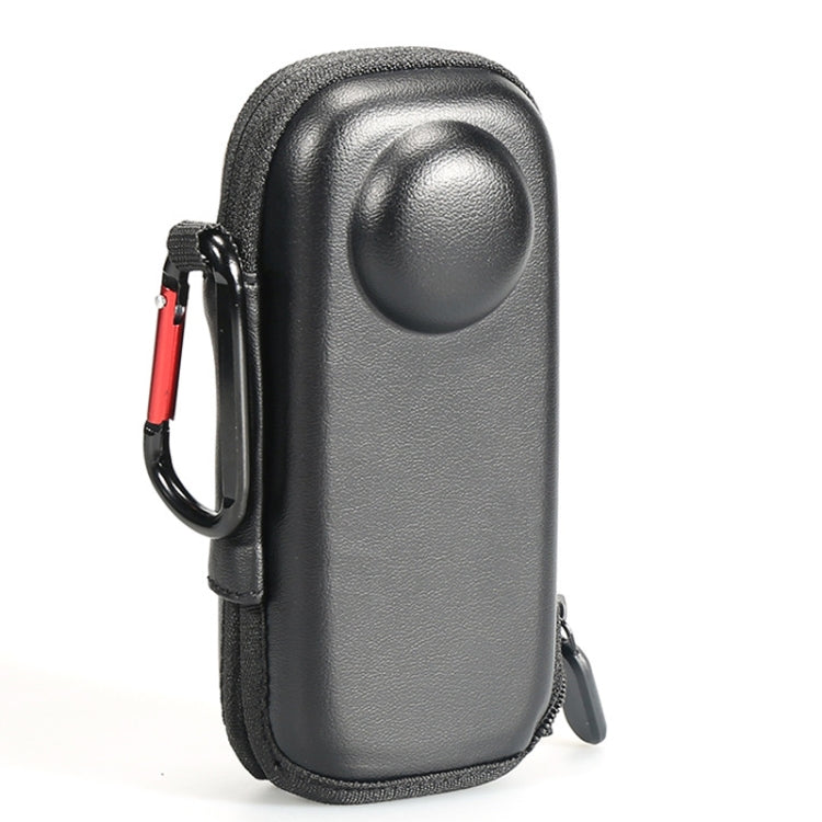 For Insta360 X4 Mini Storage Case PU Bag Sport Camera Protector With Hook(Black) - Case & Bags by PMC Jewellery | Online Shopping South Africa | PMC Jewellery | Buy Now Pay Later Mobicred