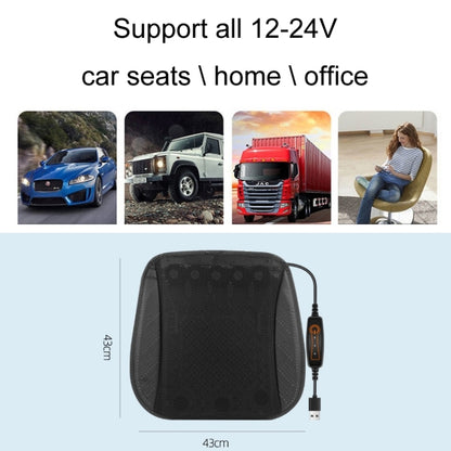 Car USB Summer Cool Ventilated Breathable Seat Cushion(Blue 8 Sets Fan) - Seat Accessories by PMC Jewellery | Online Shopping South Africa | PMC Jewellery | Buy Now Pay Later Mobicred