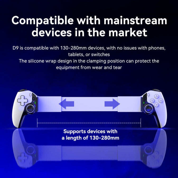 D9 Wireless Phone Stretching Game Controller For Switch / PS3 / PS4(White) - Controller Gamepad by PMC Jewellery | Online Shopping South Africa | PMC Jewellery | Buy Now Pay Later Mobicred