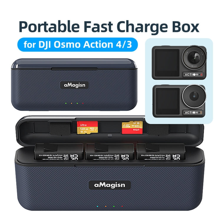 For DJI Action 4 / 3 aMagisn Fast Charge Charging Box Charger Sports Camera Accessories -  by aMagisn | Online Shopping South Africa | PMC Jewellery
