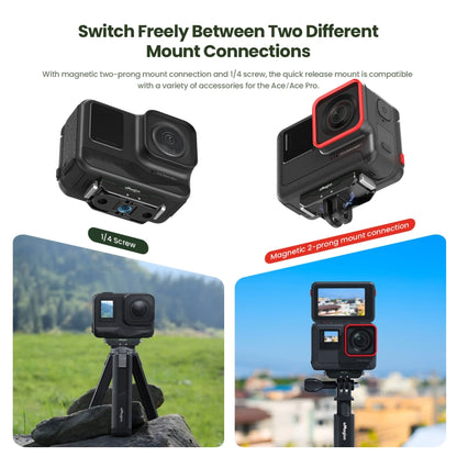 AMagisn Metal Magnetic Quick Release + Top Cover, For Insta360 Ace / Ace Pro / X3 / X2 / GoPro HERO12 Black - Mount & Holder by aMagisn | Online Shopping South Africa | PMC Jewellery