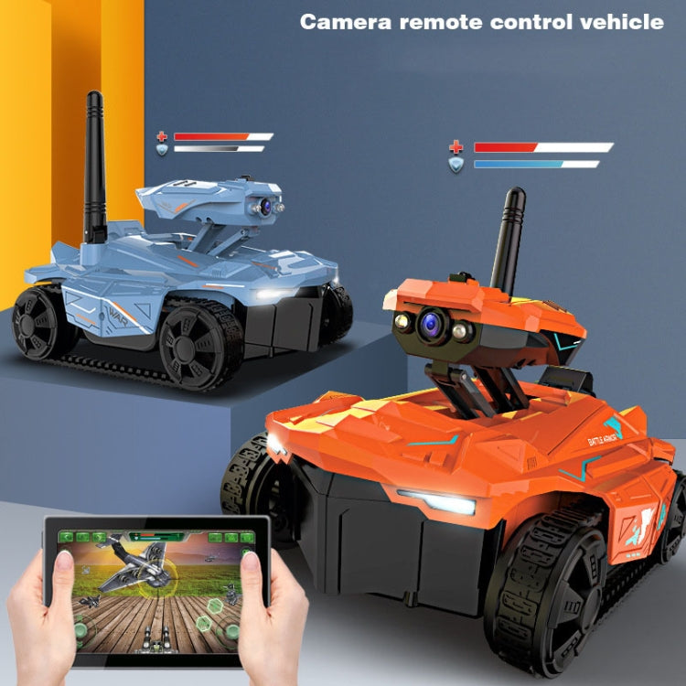 Tank Car Toys 720P HD Camera RC Car With Real-time Surveillance With Remote Controller(Orange) - RC Cars by PMC Jewellery | Online Shopping South Africa | PMC Jewellery | Buy Now Pay Later Mobicred