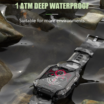 C20Plus 1.81-inch Health Monitoring Waterproof Bluetooth Call Smart Watch, Color: Camouflage Black - Smart Watches by PMC Jewellery | Online Shopping South Africa | PMC Jewellery | Buy Now Pay Later Mobicred