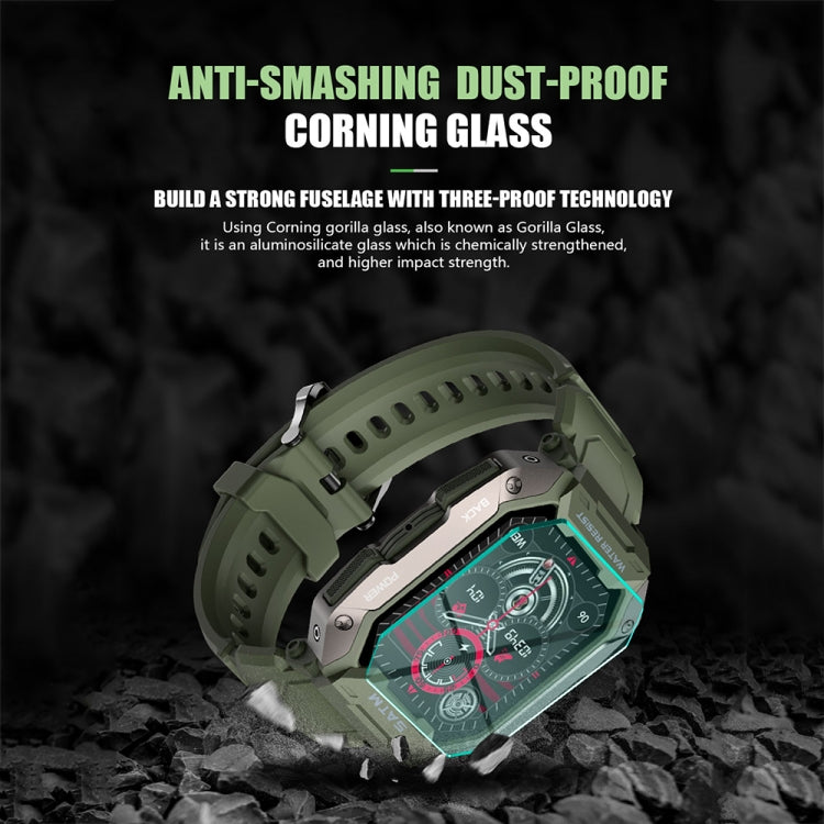 C20Plus 1.81-inch Health Monitoring Waterproof Bluetooth Call Smart Watch, Color: Camouflage Green - Smart Watches by PMC Jewellery | Online Shopping South Africa | PMC Jewellery | Buy Now Pay Later Mobicred