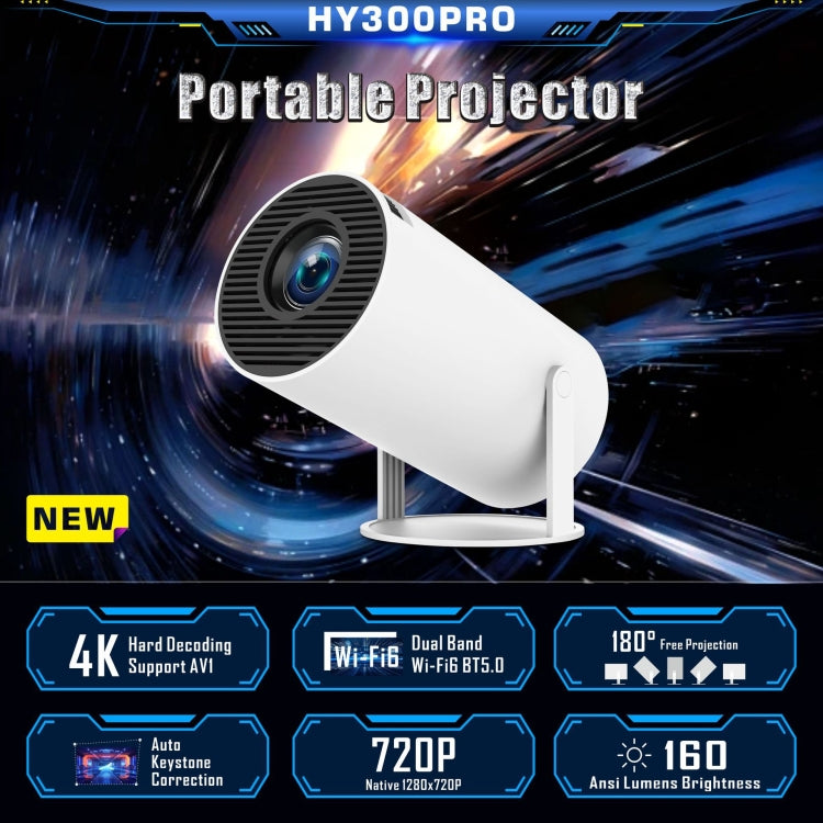 HY300 PRO Smart Projector Android 11.0 System 120 Lumen Portable Projector(UK Plug) - Mini Projector by PMC Jewellery | Online Shopping South Africa | PMC Jewellery | Buy Now Pay Later Mobicred