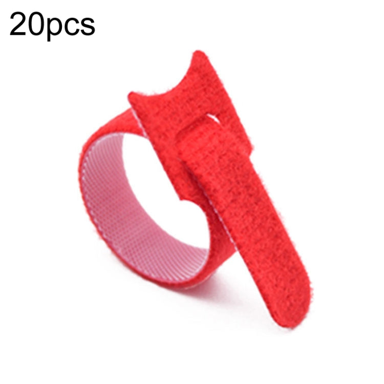 20pcs Nylon Fixed Packing Tying Strap Data Cable Storage Bundle, Model: 12 x 250mm Red - Cable Organizer by PMC Jewellery | Online Shopping South Africa | PMC Jewellery | Buy Now Pay Later Mobicred