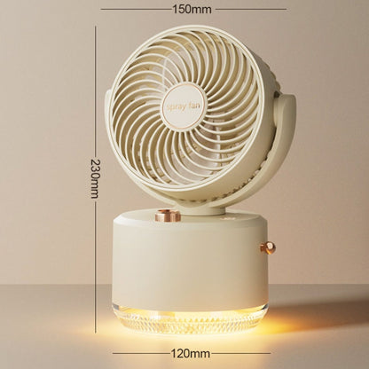 USB Charging Cooler Air Conditioning Fan Desktop Cooling Fan Swing Humidifier(Beige) - Electric Fans by PMC Jewellery | Online Shopping South Africa | PMC Jewellery | Buy Now Pay Later Mobicred