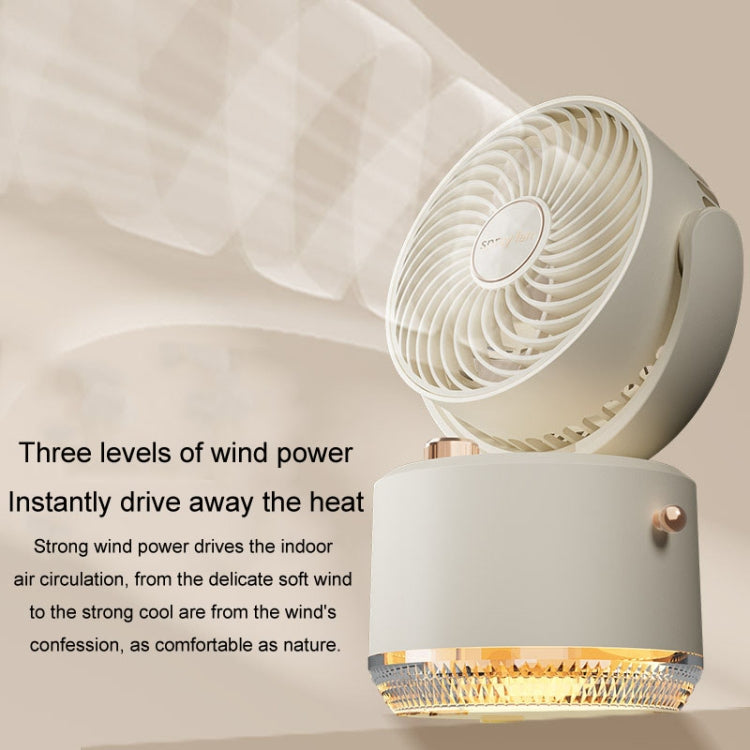 USB Charging Cooler Air Conditioning Fan Desktop Cooling Fan Swing Humidifier(Beige) - Electric Fans by PMC Jewellery | Online Shopping South Africa | PMC Jewellery | Buy Now Pay Later Mobicred