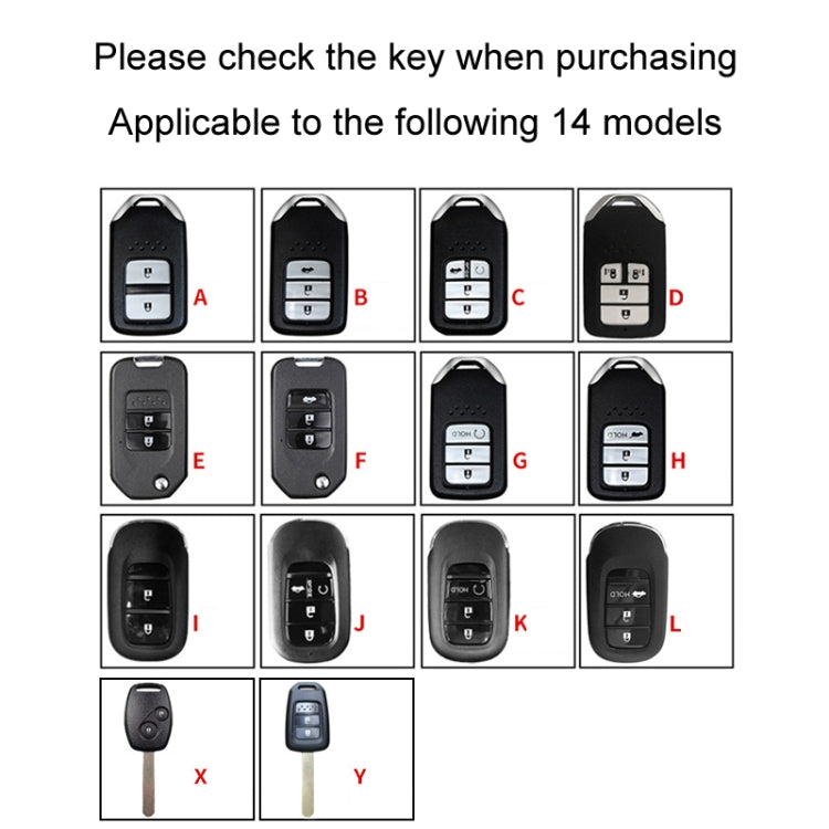 For Honda Car Key Cover Multifunctional Keychain Anti-lost Number Plate, Style: H - Car Key Cases by PMC Jewellery | Online Shopping South Africa | PMC Jewellery | Buy Now Pay Later Mobicred