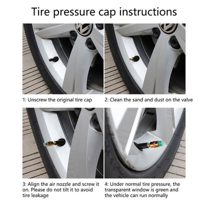 2.4BAR Vehicle Tire Pressure Monitoring Warning Cap, 规格: Anti-theft with Wrench - Tire Valve Caps by PMC Jewellery | Online Shopping South Africa | PMC Jewellery | Buy Now Pay Later Mobicred