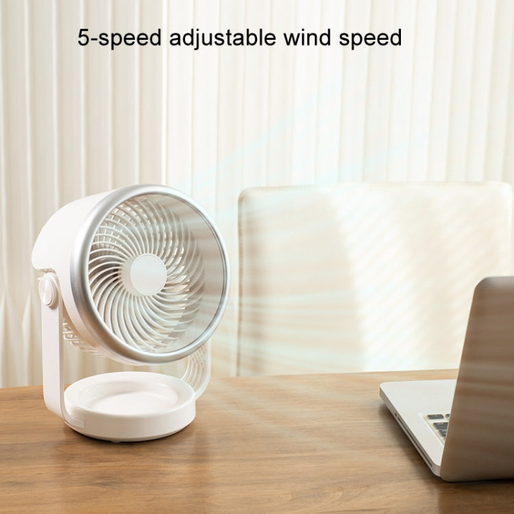 Air Circulating Fan USB Charging Desktop Quiet Fan(White) - Electric Fans by PMC Jewellery | Online Shopping South Africa | PMC Jewellery | Buy Now Pay Later Mobicred