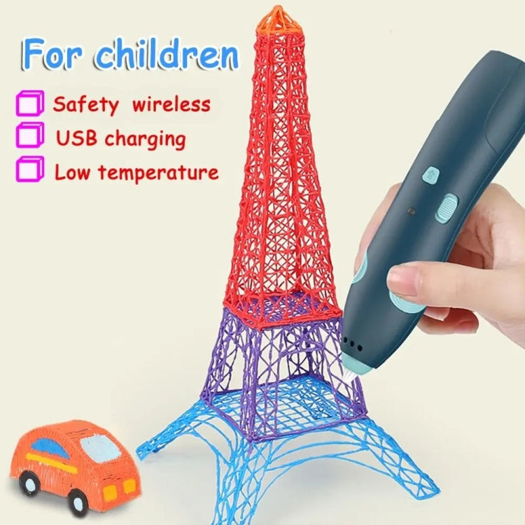 USB Charging Low-Temperature Wireless Graffiti Printing Pen Set Children DIY 3D Painting Pen(Purple) - 3D Printer by PMC Jewellery | Online Shopping South Africa | PMC Jewellery | Buy Now Pay Later Mobicred