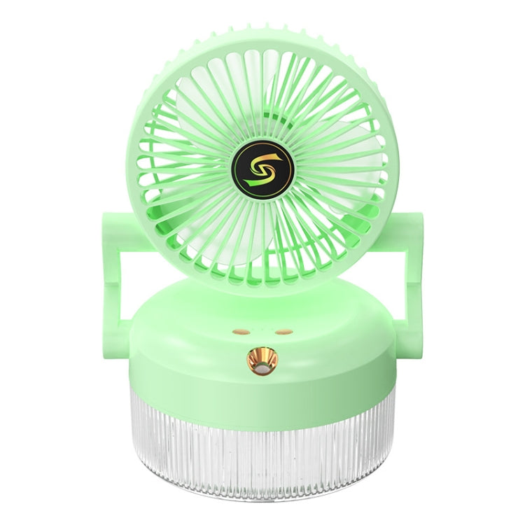 USB Charging Folding Desktop Spray Humidification Fan with Night Light(Green) - Electric Fans by PMC Jewellery | Online Shopping South Africa | PMC Jewellery | Buy Now Pay Later Mobicred