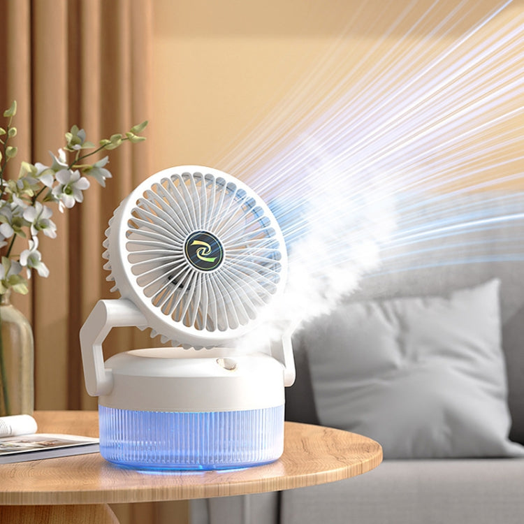 USB Charging Folding Desktop Spray Humidification Fan with Night Light(Green) - Electric Fans by PMC Jewellery | Online Shopping South Africa | PMC Jewellery | Buy Now Pay Later Mobicred