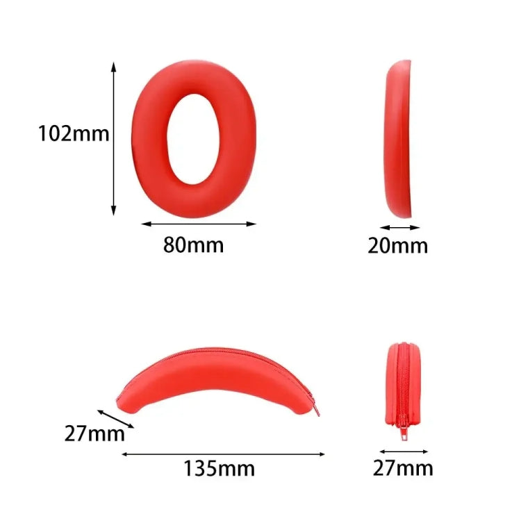 For Sony ULT Wear WH-Ult900N Headset 1pair Silicone Ear Pads Cushion Cover(Red) - Earmuff & Pad by PMC Jewellery | Online Shopping South Africa | PMC Jewellery | Buy Now Pay Later Mobicred