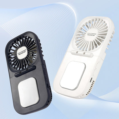 USB Charging Folding Outdoor Handheld Mini Cold Compress Fan Desktop Cooling Fan(White) - Electric Fans by PMC Jewellery | Online Shopping South Africa | PMC Jewellery | Buy Now Pay Later Mobicred