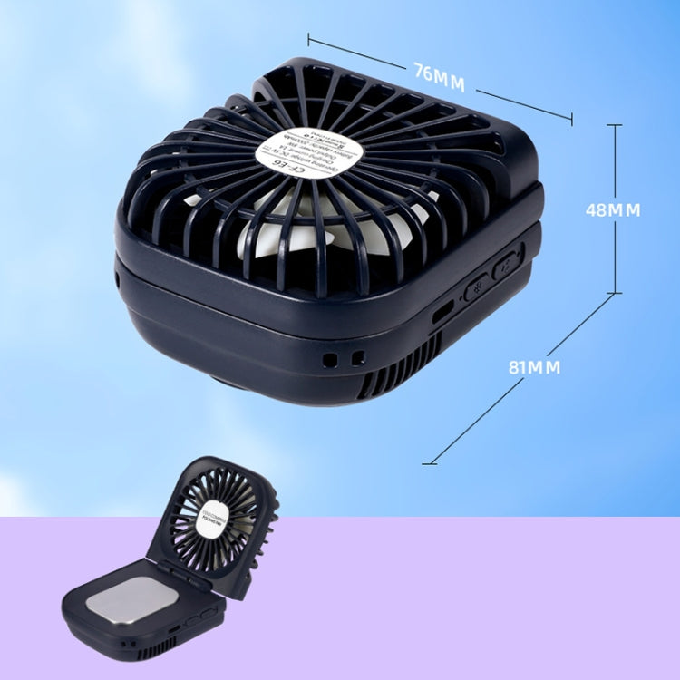 USB Charging Folding Outdoor Handheld Mini Cold Compress Fan Desktop Cooling Fan(White) - Electric Fans by PMC Jewellery | Online Shopping South Africa | PMC Jewellery | Buy Now Pay Later Mobicred