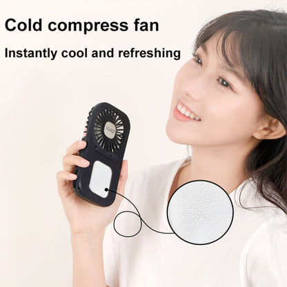 USB Charging Folding Outdoor Handheld Mini Cold Compress Fan Desktop Cooling Fan(White) - Electric Fans by PMC Jewellery | Online Shopping South Africa | PMC Jewellery | Buy Now Pay Later Mobicred