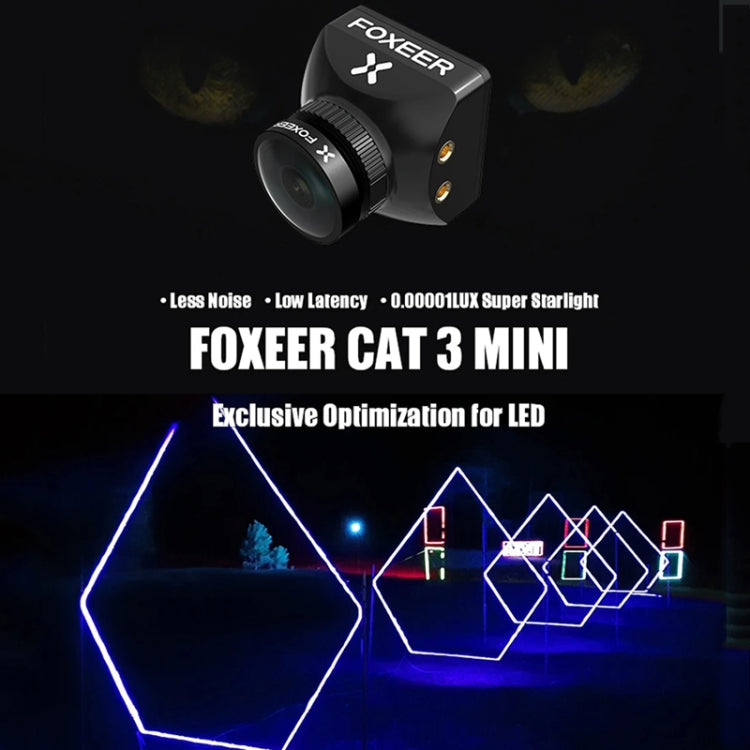 Foxeer Cat 3  Mini Red FPV Night Camera 1200TVL Starlight 0.00001Lux Camera For RC FPV Racing Drone - Camera by FOXEER | Online Shopping South Africa | PMC Jewellery | Buy Now Pay Later Mobicred