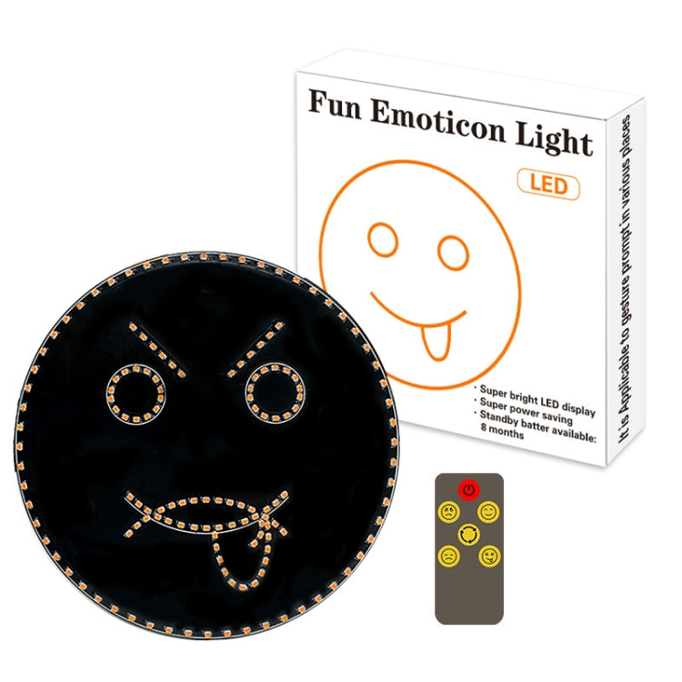 Car LED Funny Emoji Light Rear Windows Multifunctional Warning Smiley Light(Black) - Warning Lights by PMC Jewellery | Online Shopping South Africa | PMC Jewellery | Buy Now Pay Later Mobicred