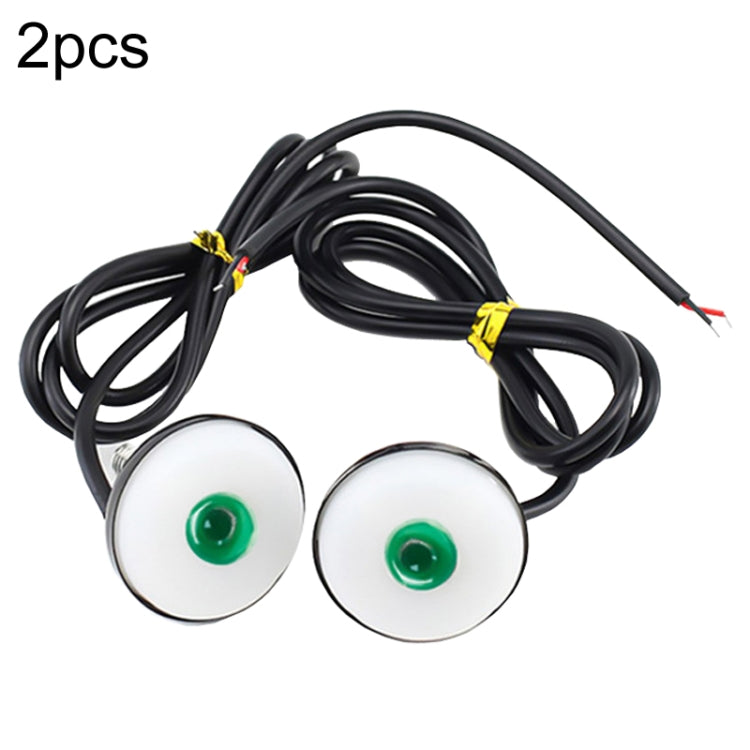 2pcs 23mm Motorcycle Eagle Eye Light Reverse Rearview Mirror Spotlight(Green) - Eagle Eye Lamps by PMC Jewellery | Online Shopping South Africa | PMC Jewellery | Buy Now Pay Later Mobicred