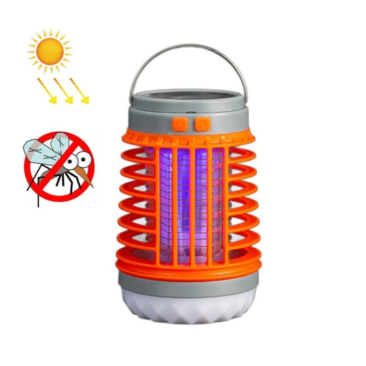 E-SMARTER W890-1 Solar LED Electric Shock Mosquito Light Outdoor USB Rechargeable Lighting Mosquito Trap(Orange) - Repellents by E-SMARTER | Online Shopping South Africa | PMC Jewellery | Buy Now Pay Later Mobicred