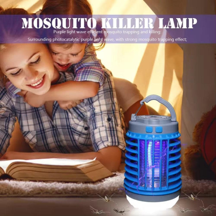 E-SMARTER W890-1 Solar LED Electric Shock Mosquito Light Outdoor USB Rechargeable Lighting Mosquito Trap(Orange) - Repellents by E-SMARTER | Online Shopping South Africa | PMC Jewellery | Buy Now Pay Later Mobicred