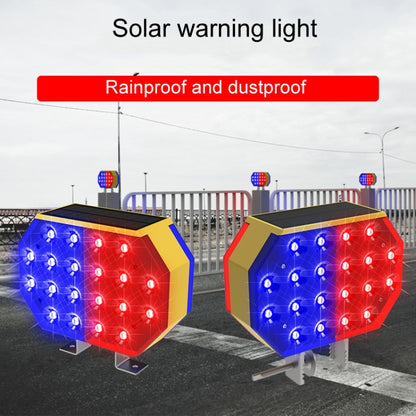 C1A Solar Powered Double Sided LED Barricade Light Traffic Signal Red And Blue Strobe Road Warning Lights - Warning Lights by PMC Jewellery | Online Shopping South Africa | PMC Jewellery | Buy Now Pay Later Mobicred