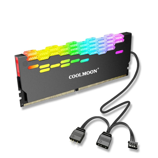 COOLMOON RA-2 Heatsink Cooler ARGB Colorful Flashing Memory Bank Cooling Radiator For PC Desktop Computer Accessories(Gray) - Fan Cooling by COOLMOON | Online Shopping South Africa | PMC Jewellery | Buy Now Pay Later Mobicred