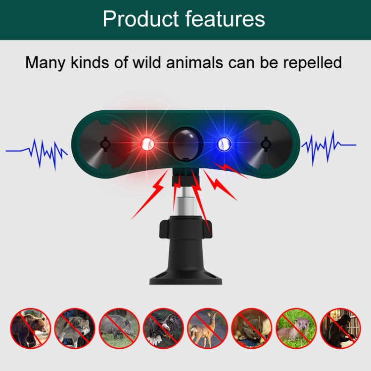 N911W Solar Powered Mouse Repeller Alarm Infrared Sensor Animal Repellent(Green) - Outdoor Insect Repellent by PMC Jewellery | Online Shopping South Africa | PMC Jewellery | Buy Now Pay Later Mobicred