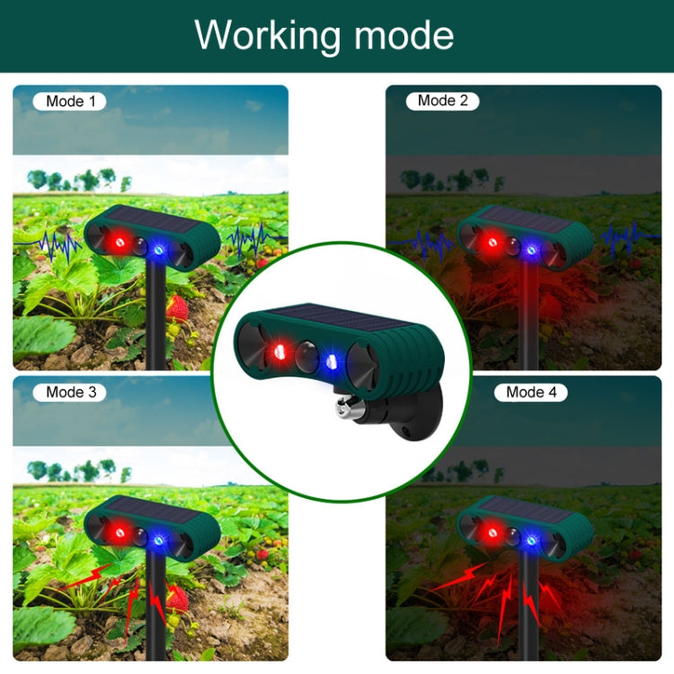 N911W Solar Powered Mouse Repeller Alarm Infrared Sensor Animal Repellent(Green) - Outdoor Insect Repellent by PMC Jewellery | Online Shopping South Africa | PMC Jewellery | Buy Now Pay Later Mobicred