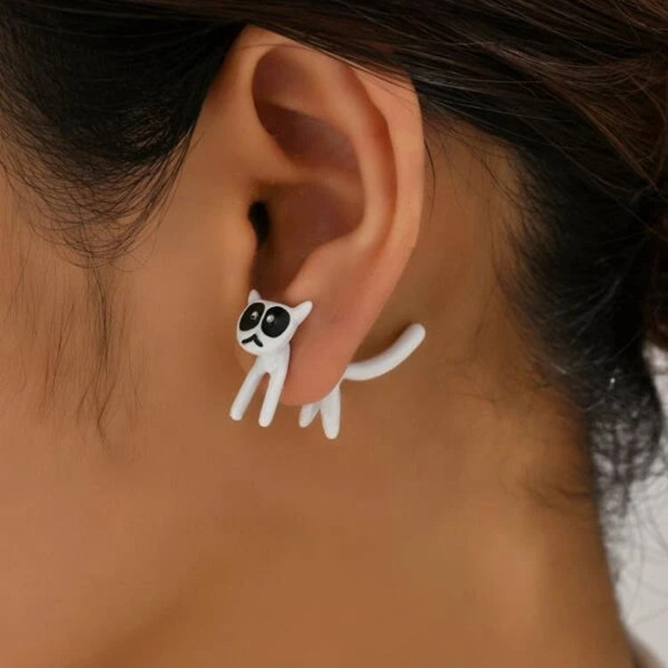 1pair Cute Cats Simple Ear Studs Ladies Detachable Earrings, Style: Model 2 - Stud Earrings & Earrings by PMC Jewellery | Online Shopping South Africa | PMC Jewellery | Buy Now Pay Later Mobicred