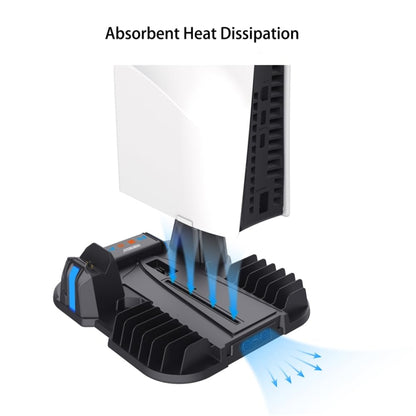 For Sony PS5 Slim PGTECH GP-521 Handle Charging Base Host Cooling Rack With Disc Rack(White) - Charger & Power by PGTECH | Online Shopping South Africa | PMC Jewellery | Buy Now Pay Later Mobicred