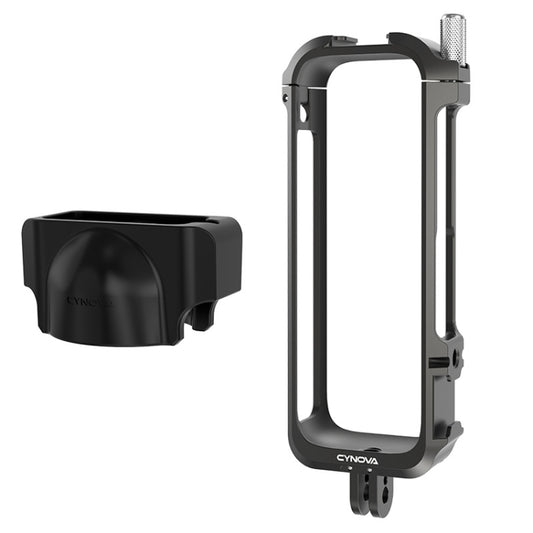 For Insta360 X4 CYNOVA Metal Rabbit Cage + Lens Cover Set Protective Accessories(Black) - Case & Bags by CYNOVA | Online Shopping South Africa | PMC Jewellery | Buy Now Pay Later Mobicred