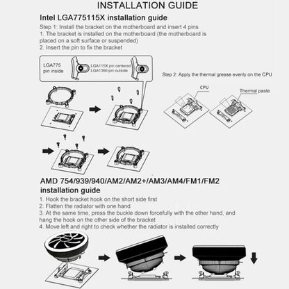 COOLMOON CPU Cooler Desktop Computer Auto Color Change Multi-Platform Mute Cooling Fan(Colorful Fine Aperture) - Fan Cooling by COOLMOON | Online Shopping South Africa | PMC Jewellery | Buy Now Pay Later Mobicred