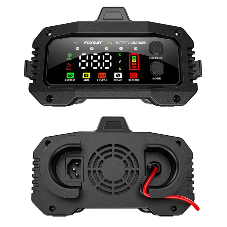 FOXSUR 25A 12V/24V Portable High-Power Car Ship Motorcycle Charger(EU Plug) - Battery Charger by FOXSUR | Online Shopping South Africa | PMC Jewellery | Buy Now Pay Later Mobicred