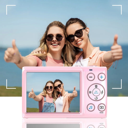 2.8-Inch Display Digital Camera 64MP 4K HD Camcorder With 18x Digital Zoom(Pink) - Video Cameras by PMC Jewellery | Online Shopping South Africa | PMC Jewellery | Buy Now Pay Later Mobicred