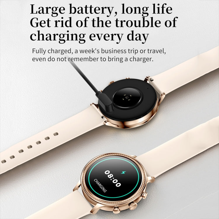 V60 1.39 Inch Health Monitoring Multifunctional Waterproof Bluetooth Call Smart Watch, Color: Gold Steel - Smart Watches by PMC Jewellery | Online Shopping South Africa | PMC Jewellery | Buy Now Pay Later Mobicred