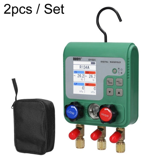 2pcs / Set DUOYI DY523 Automotive Vacuum Pressure Gauge Liquid Charge Fluorine Repair Electronic Refrigerant Meter - Electronic Test by DUOYI | Online Shopping South Africa | PMC Jewellery | Buy Now Pay Later Mobicred
