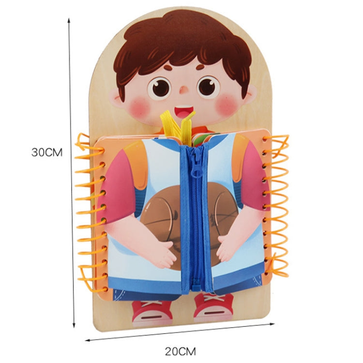 Children Wooden Multi-layer Practice Dressing Board Montessori Early Learning Educational Toy(Boy Model) - Early Education Toys by PMC Jewellery | Online Shopping South Africa | PMC Jewellery | Buy Now Pay Later Mobicred