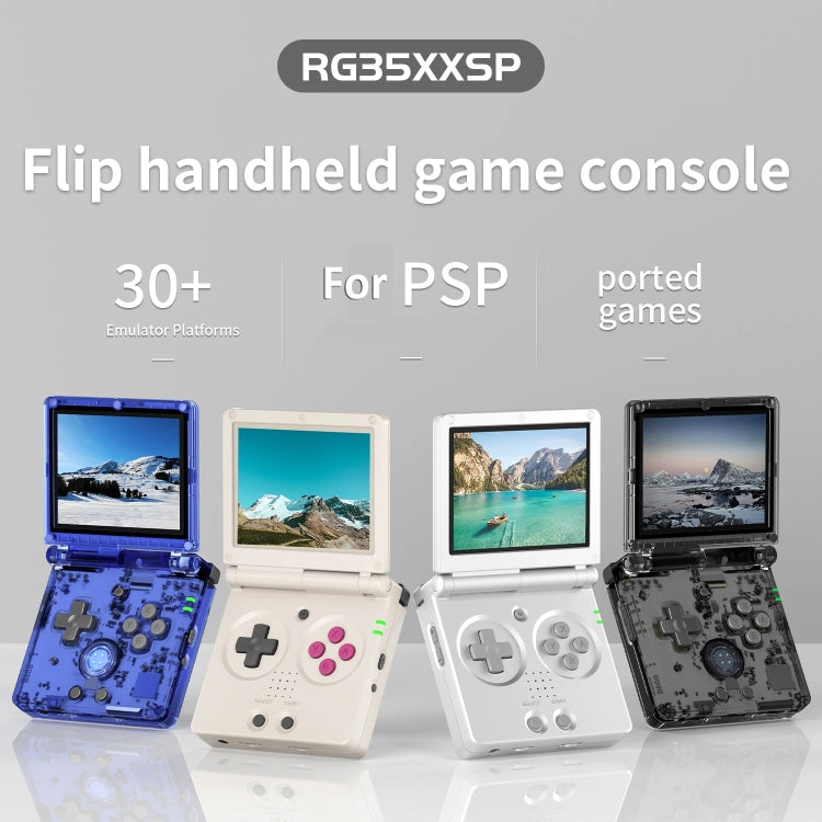 ANBERNIC RG35XXSP 3.5'' IPS Screen Flip Handheld Console Linux System WIFI Retro Video Game Player  64G(Black Transparent) - Pocket Console by ANBERNIC | Online Shopping South Africa | PMC Jewellery | Buy Now Pay Later Mobicred