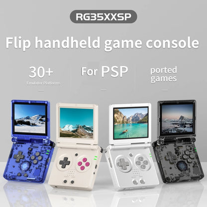 ANBERNIC RG35XXSP 3.5'' IPS Screen Flip Handheld Console Linux System WIFI Retro Video Game Player  64G(Grey) - Pocket Console by ANBERNIC | Online Shopping South Africa | PMC Jewellery | Buy Now Pay Later Mobicred