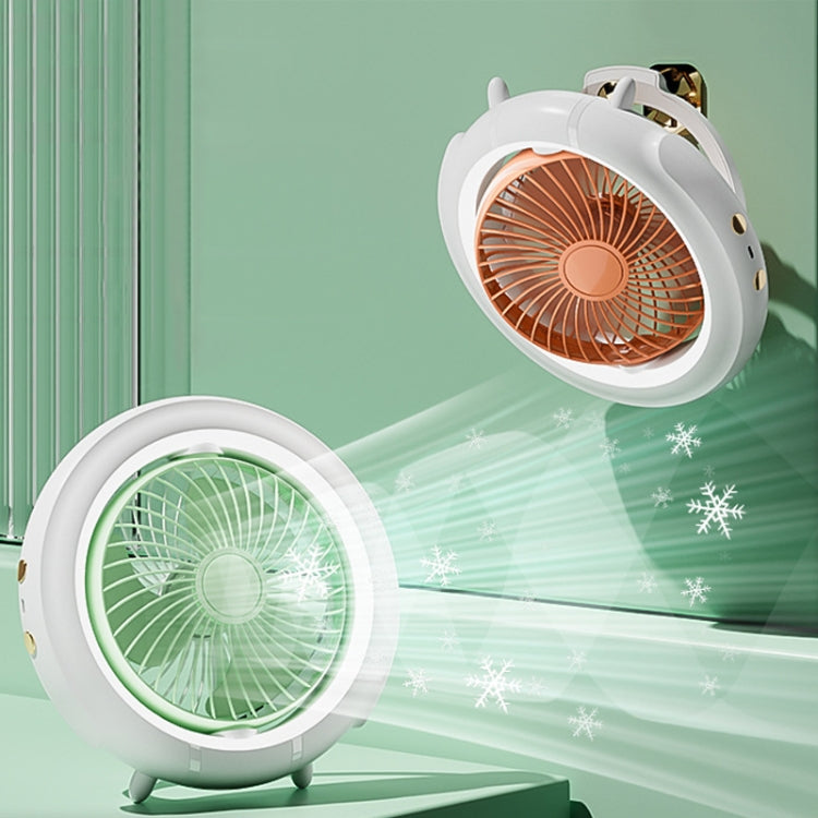 Night Light Desktop Folding Fan Outdoor Camping Hanging Mini Fan, Color: Green Upgraded - Electric Fans by PMC Jewellery | Online Shopping South Africa | PMC Jewellery | Buy Now Pay Later Mobicred