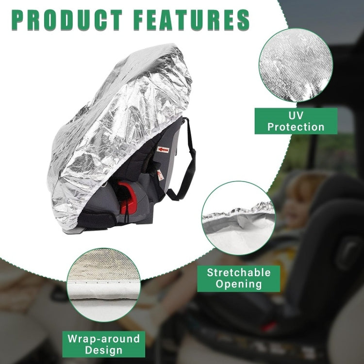 50x90cm Universal Baby Safety Seat Sunshade Dustproof Cover(Silver) - Seat Accessories by PMC Jewellery | Online Shopping South Africa | PMC Jewellery | Buy Now Pay Later Mobicred