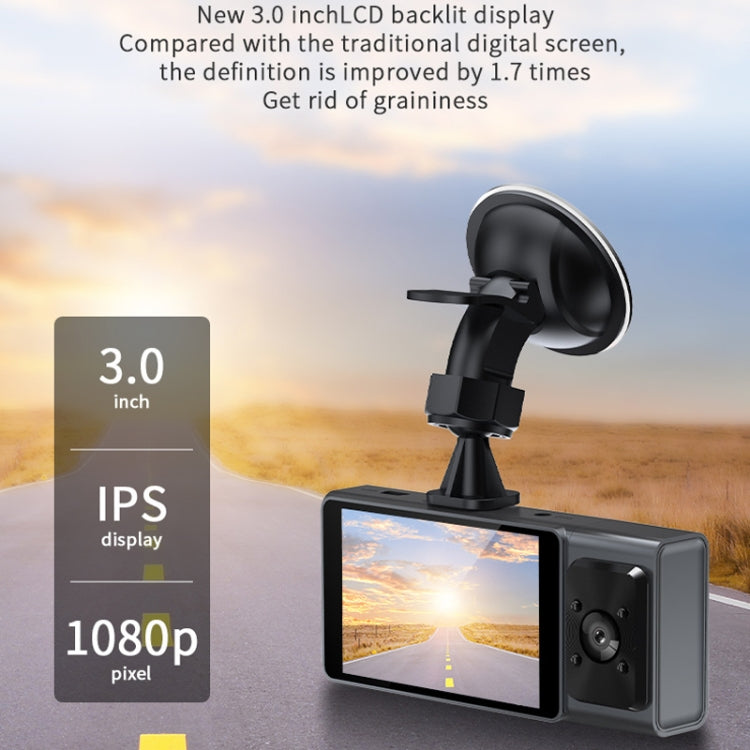 3 Camera Lens 3-inch IPS Screen WiFi Car Dash Cam 1080P Night Vision Dash Camera for Cars 32G - Car DVRs by PMC Jewellery | Online Shopping South Africa | PMC Jewellery | Buy Now Pay Later Mobicred